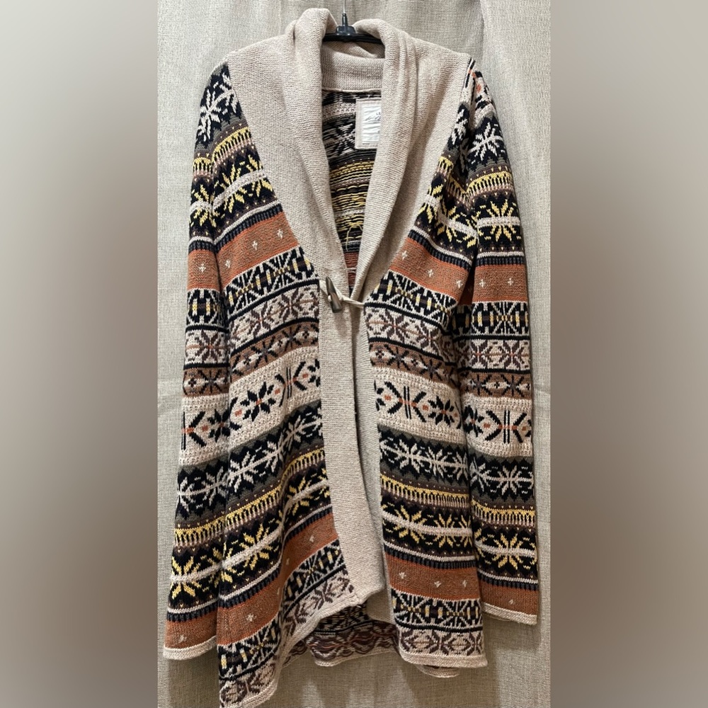 L.O.G.G. Small Multicolor Knit Sweater Cardigan